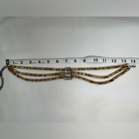Caroyln Pollack Relios 925 Jasper Pendant & 3 Strand Beaded Necklace/Choker - Picture 8 of 8